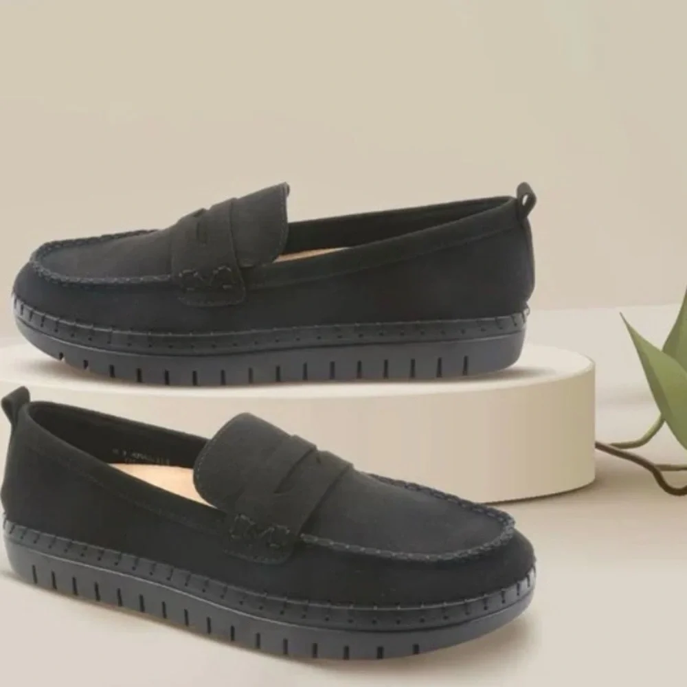 GLOLILY ELLE LOAFER Black Suede 7.5